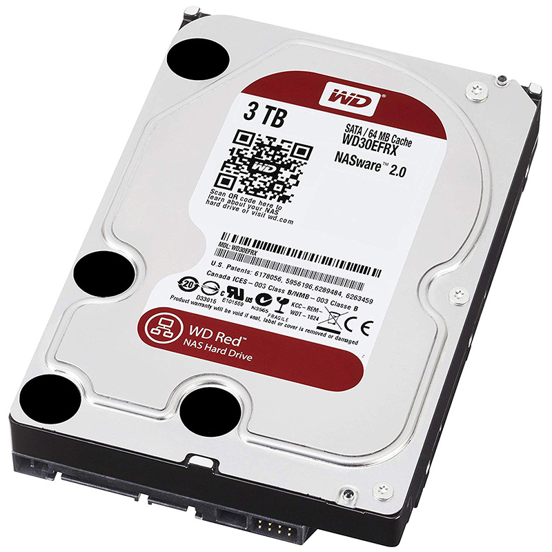 WD Red Desktop WD30EFRX Disque dur interne 3.5 SATA III IntelliPower Mémoire cache 64Mo 3 To