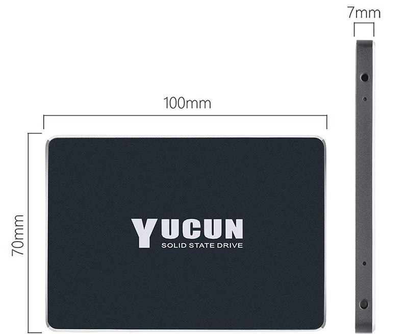 YUCUN 2,5 Pouces SATA III Disque Flash SSD 480 Go Interne Solid State Drive