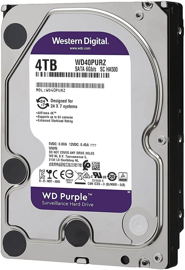 test et avis Western Digital - WD Purple 4To - Disque dur interne pour la vidéo surveillance avec technologie Allframe 4K