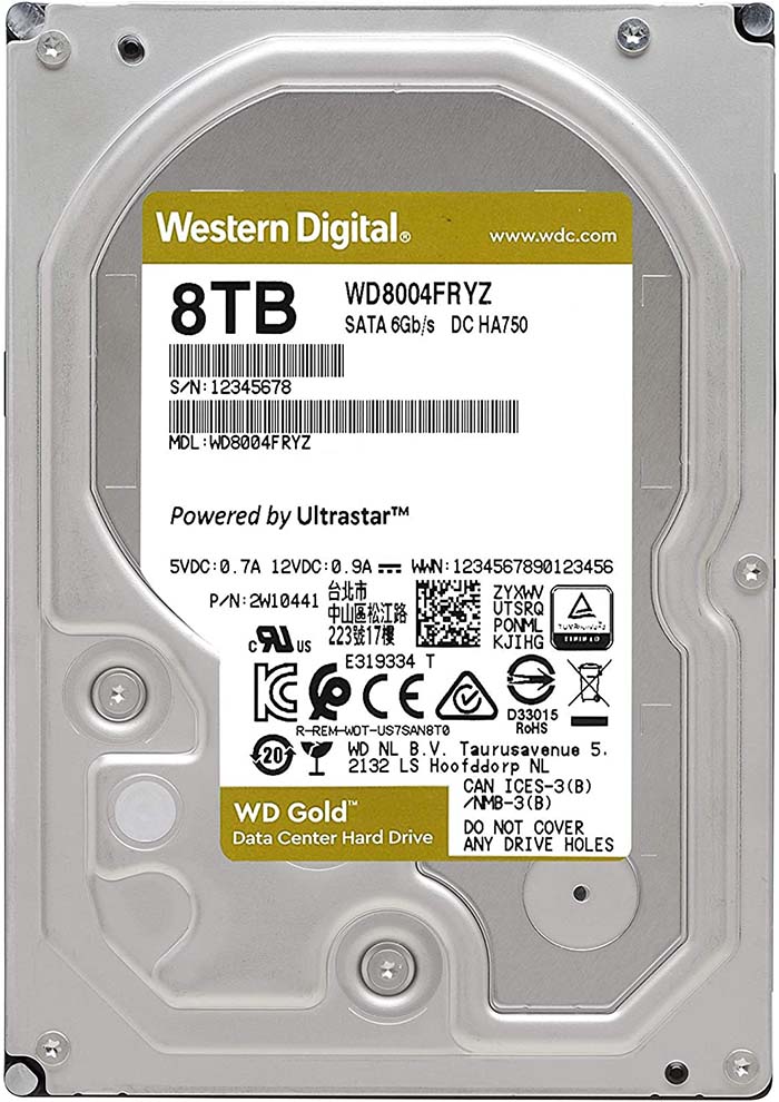test et avis disque dure WD Or GOLD HDD 8To SATA 256 MB 3.5 Inch WD8004FRYZ