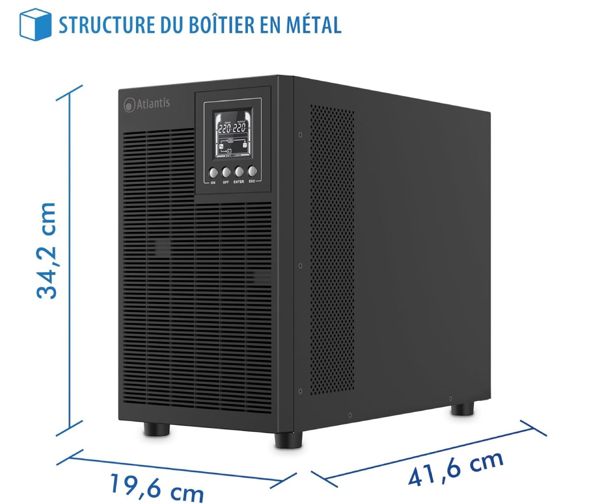 Avis en bref de l'Onduleur Atlantis A03-OP3002XLN 3000VA