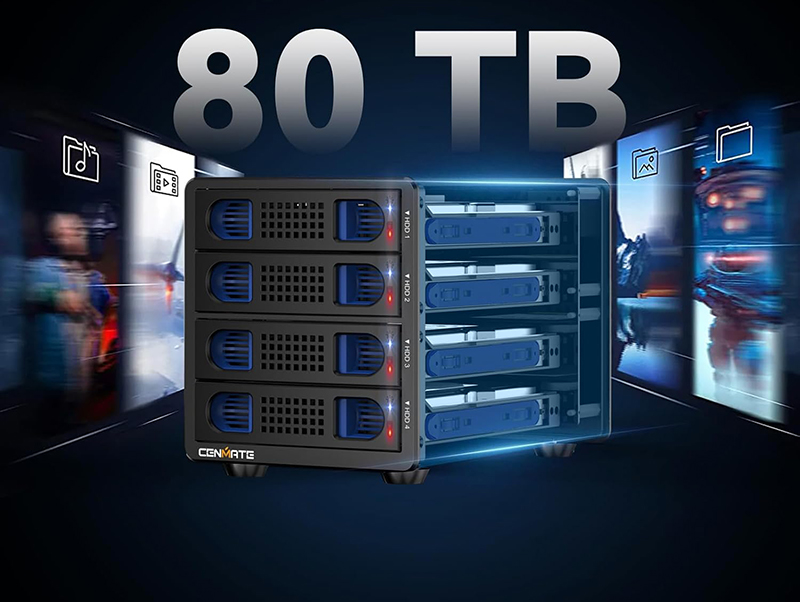 Details Test et Avis du CENMATE Boîtier Disque Dur 4 Baies avec Ventilateur