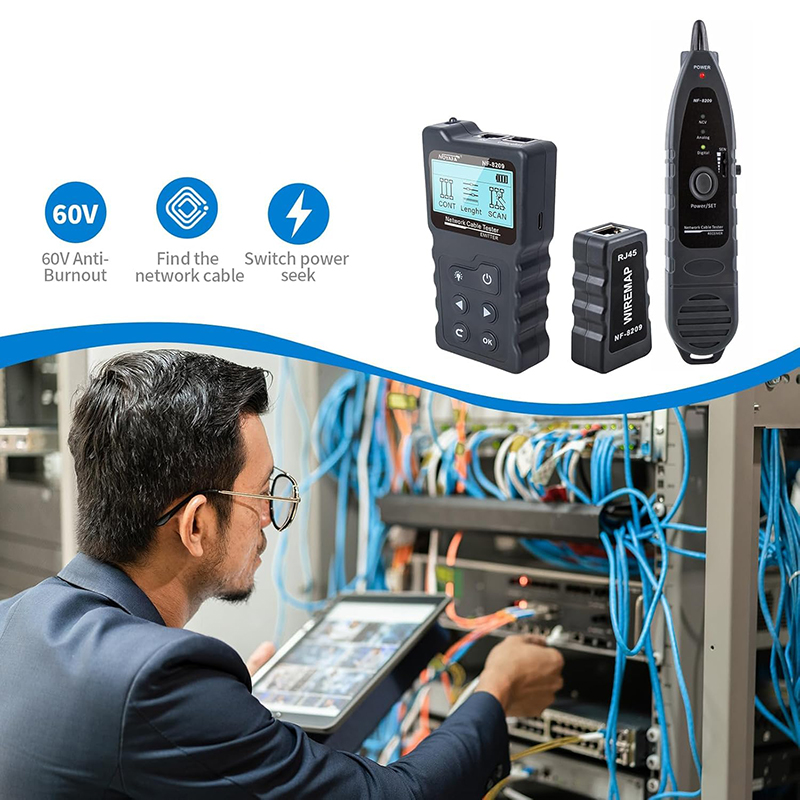 Testeur de câble avancé avec tracker de fil PoE NOYAFA