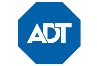 Logo officiel d'ADT représentant un octogone bleu avec le texte "ADT" en blanc, utilisé pour illustrer l'actualité liée à la brèche de sécurité de l'entreprise.